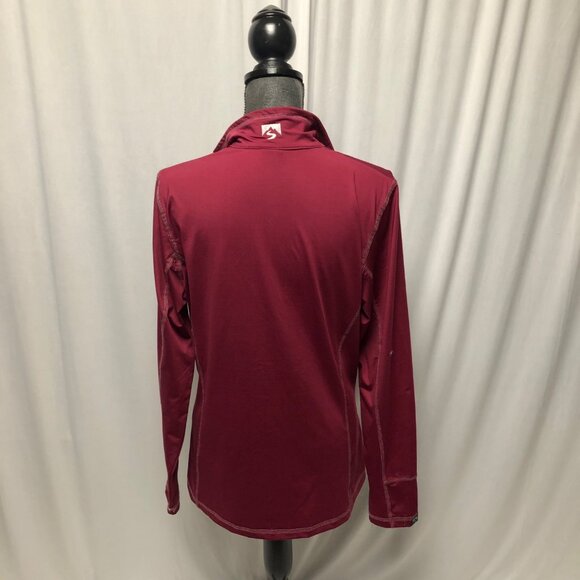 Storm Creek Activewear Sweatshirt Womens Size Large Burgundy Partial Zip Jacket - Picture 4 of 6